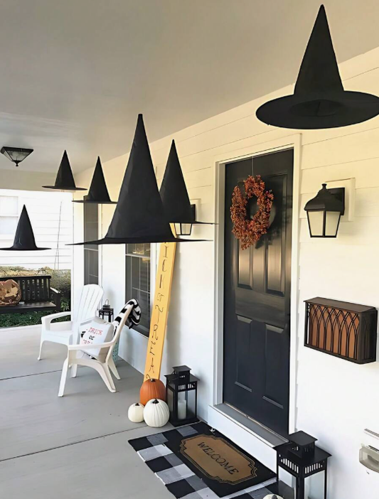 5pcs Large Magic World - Floating Wizard Hat! Stunning Halloween All Saints' Day Party Decor, Witch Hat, Minimalist Decoration, Creative Home Atmosphere Setting