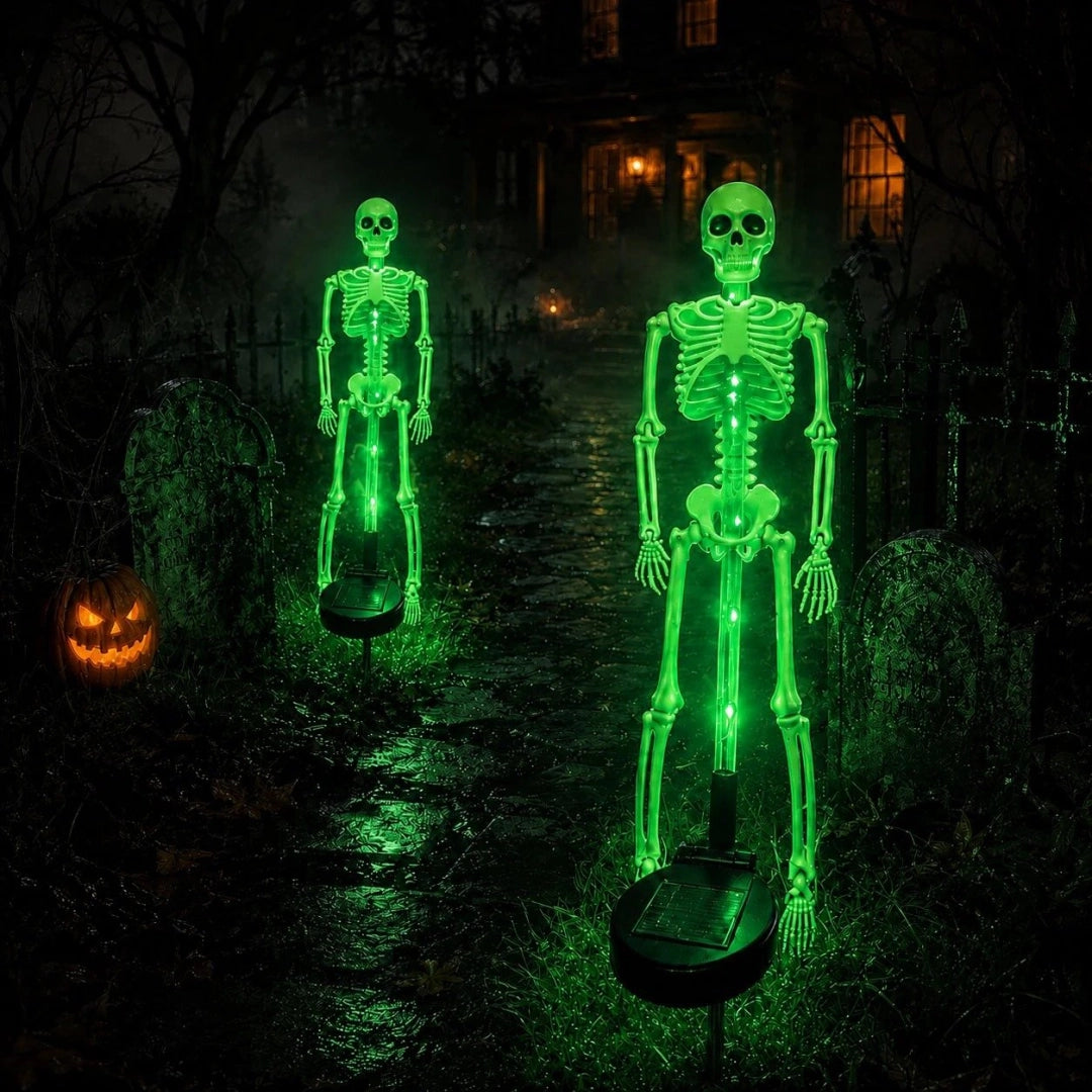 👻Solar Skeleton YardStake