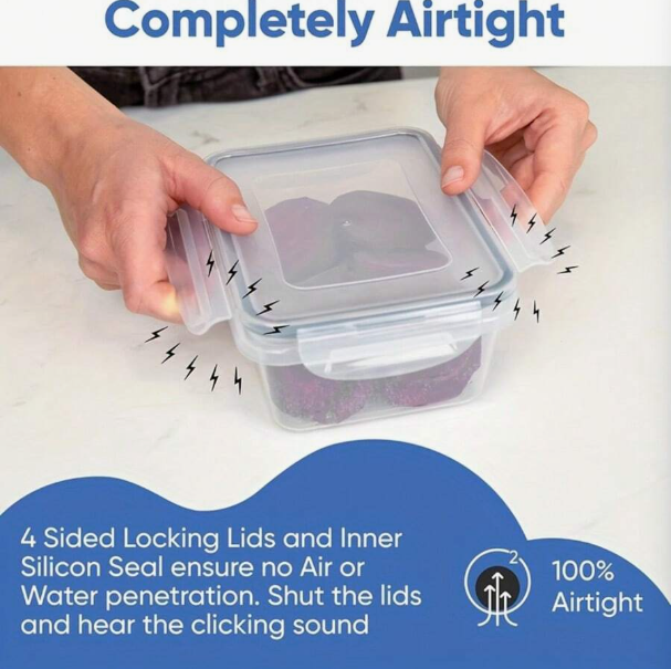 12 Set Food Storage Containers With Airtight Lids, Meal Prep Containers, Lunch Office Meal For Freezer And Dishwasher.（food-grade PP）