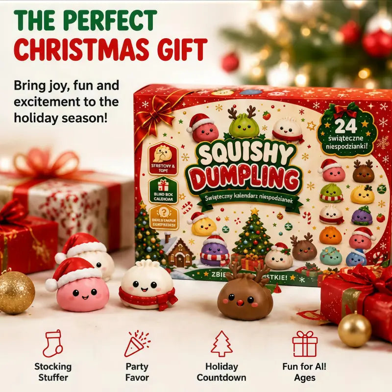 Christmas Squishy Advent Calendar Bundle | Halloween & Holiday Fidget Toy Countdown Calendars, 24 Surprise Squishies Each