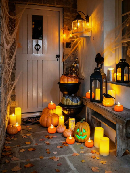 12pc Pumpkin Flameless LED Tea Light Candles (Battery Operated), Halloween Pumpkin Tea Lights, Autumn Decor, Harvest Festival Table Decoration Lights, Suitable For Home Dining Table