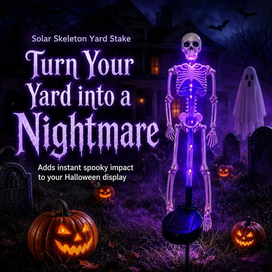 👻Solar Skeleton YardStake