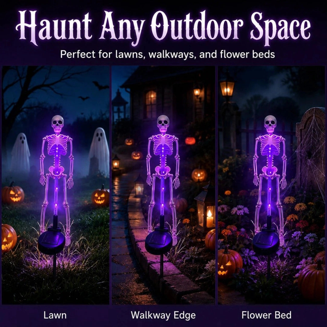 👻Solar Skeleton YardStake