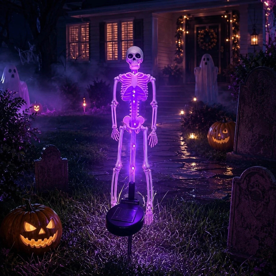 👻Solar Skeleton YardStake