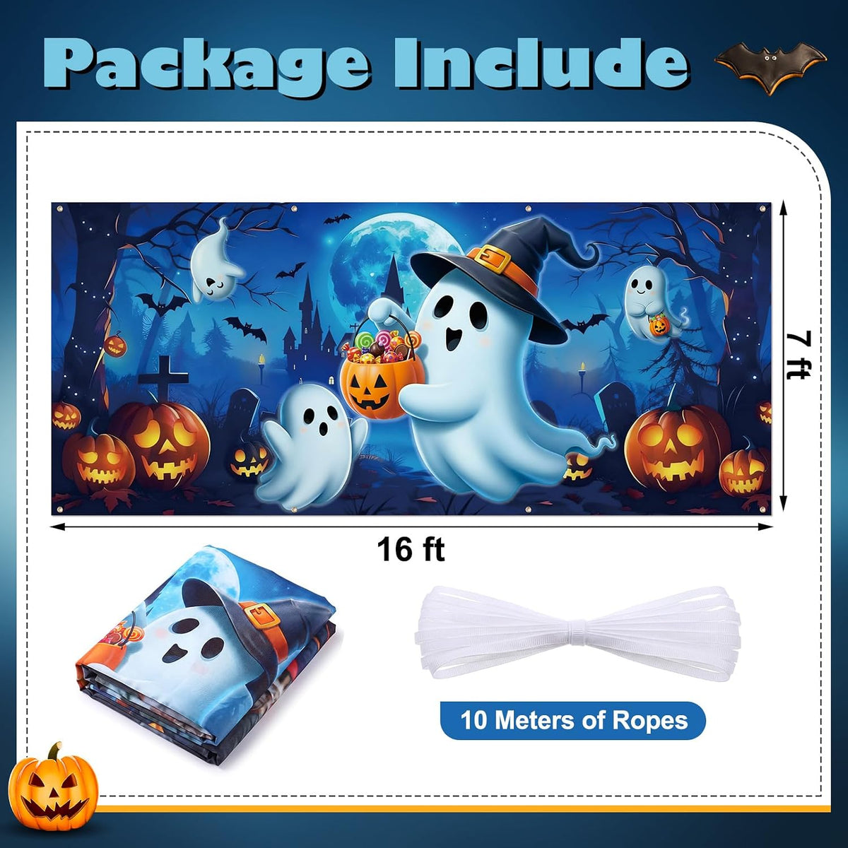 Customizable Halloween Garage Door Cover Banner, Large Outdoor Garage Backdrop, Spooky Halloween Party Photo Background, Home Wall Window Holiday Decor