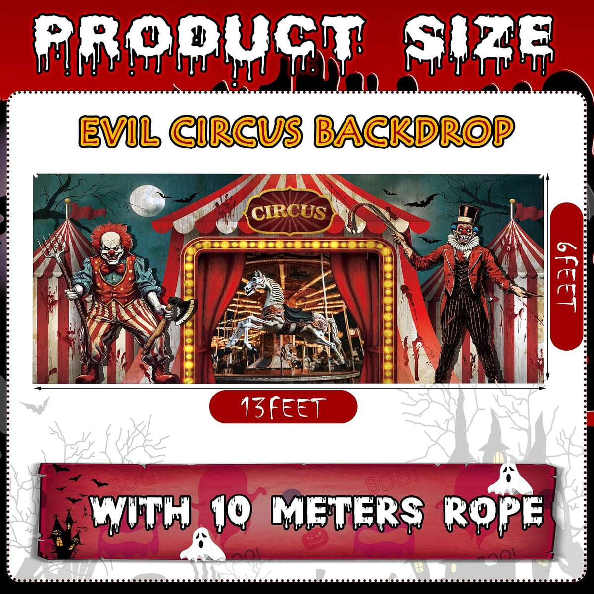 Customizable Halloween Garage Door Cover Banner, Large Outdoor Garage Backdrop, Spooky Halloween Party Photo Background, Home Wall Window Holiday Decor