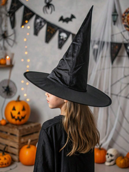 5pcs Large Magic World - Floating Wizard Hat! Stunning Halloween All Saints' Day Party Decor, Witch Hat, Minimalist Decoration, Creative Home Atmosphere Setting