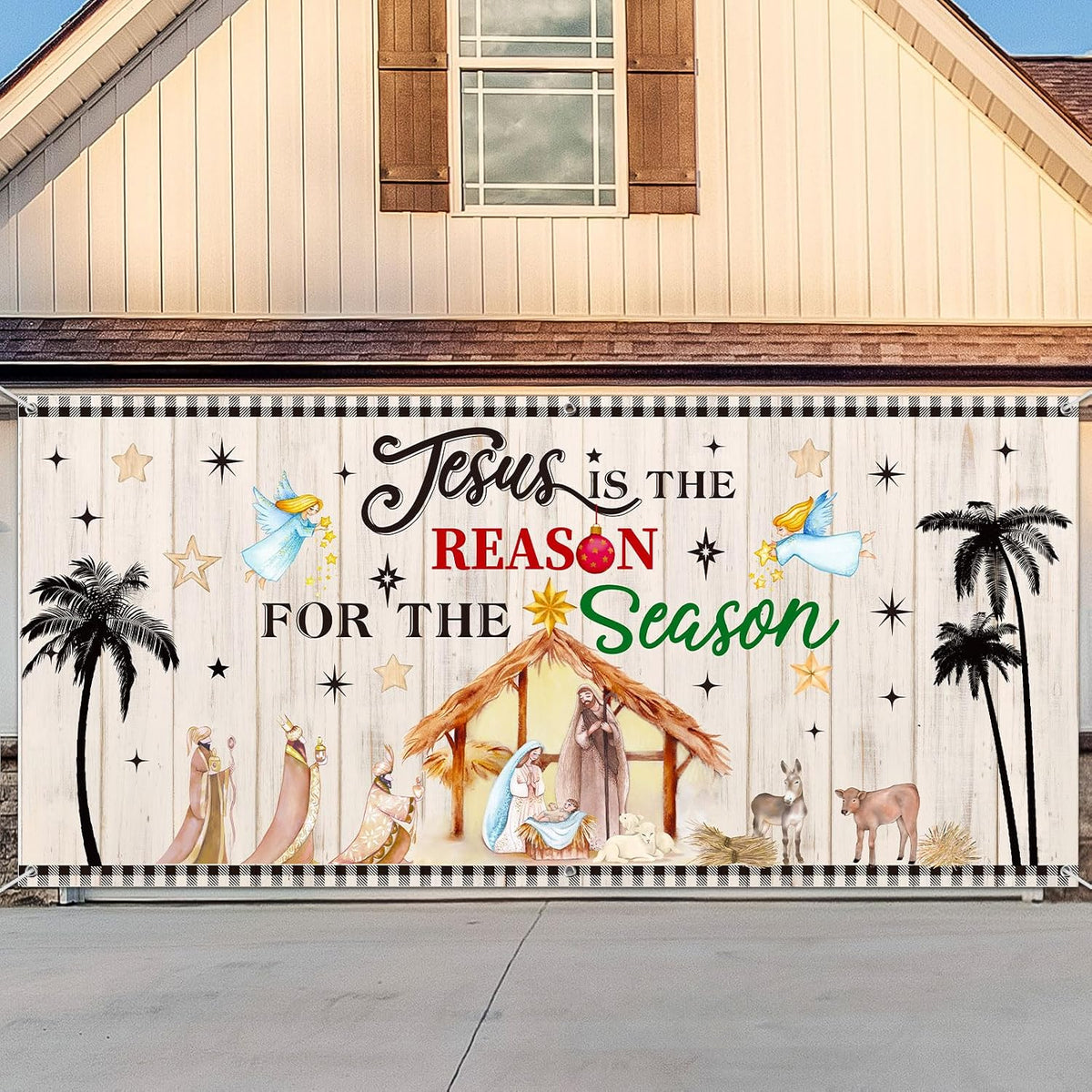 Customizable Halloween Garage Door Cover Banner, Large Outdoor Garage Backdrop, Spooky Halloween Party Photo Background, Home Wall Window Holiday Decor