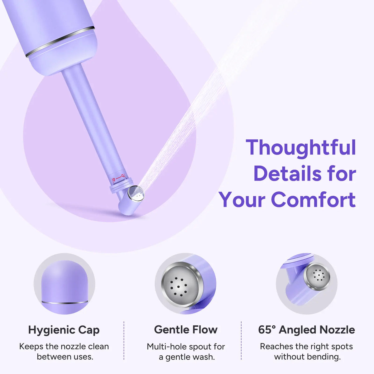 Portable Bidet for Personal Hygiene & Travel: Manual Squeeze, Battery‑Free, Handheld Peri Bottle, 380ml Leakproof